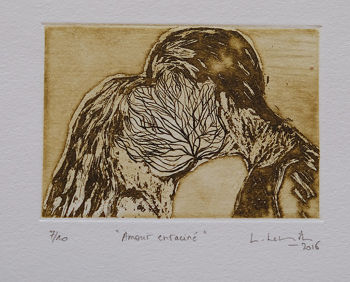 Gravure-amour enraciné-Linda Lewitz