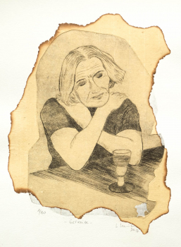 Gravure eau forte-Gervaise-Linda Lewitz