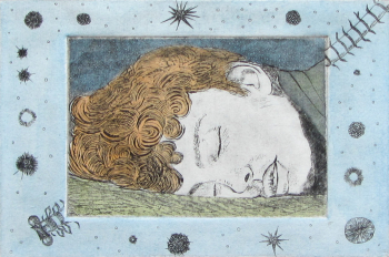 Gravure eau forte-in utero-Linda Lewitz